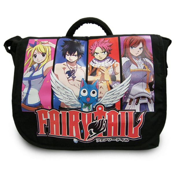 Fairy Tail Logo Mens Sling Bag Leather Chest Bag Shoulder Backpack Cross Body Travel, 